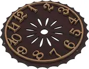 ADOCARN Cuckoo Clock Face Trash Cans with Lids Door Sign Frame Female Style Brooch Round Clock Retro Clock Handmade Railings Transparent Slow Cooker Simple Trash Can Plastic Light Brown