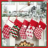 在飛比找momo購物網優惠-【BLS】聖誕 毛線聖誕襪 48x25cm(糖果襪/聖誕襪/