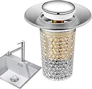 Pop Up Sink Drainer Strainer - Bouncing Filter for Sink | Multifunctional Odorproof Pop Up Core Drain Filter for Laundry Shower Kitchen