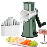 Kitchen Vegetable Fruit Slicer Cutter Shredder Food Manual Rotary Grater Chopper