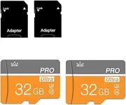 talebasic 32GB Micro SD Card Class 10 Memory Card with SD Adapter Fast Speed TF Card for Tablet/Phone/Camera/Car/Game Console (Pack of 2, 32GB)
