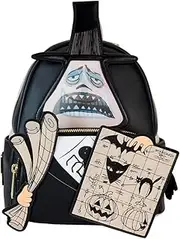[Loungefly] The Nightmare Before Christmas Mayor with Plans Cosplay Lenticular Mini Backpack, Black, One Size