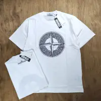 在飛比找蝦皮購物優惠-Stone Island Compass 徽標白色大廓形 T