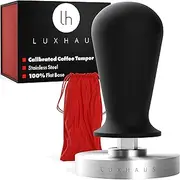 [LuxHaus] Espresso Tamper - 58mm Calibrated Coffee Tamper for Espresso Machine with Spring Loaded 100% Flat Stainless Steel Base