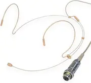 BravoPro Omni-Directional Headset Condenser Mic Beige with 5mm Capsule Beige - TA4F Mipro Connection