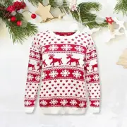 Kids Snowflake Reindeer Jumper Christmas Knitted Girls Xmas Jumper Boys Pullover