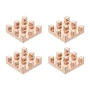 4 Pcs Copper Heatsink 6x6x2mm, Heat Sink Cooler Radiator for Raspberry Pi
