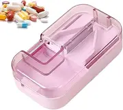 Tablet Cutter Pill Splitter - Dose Small Pill Splitter with Dispenser Tablet Cutter,Accurate Medicine Crusher Safety Guard Cut Tool for for Women & Men