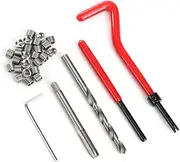 30 Pcs Stripped Thread Repair Insert Kit, Stainless Steel M6 x 1mm Damaged Thread Repairing Tools, Rethread Recoil Repair Kits Compatible Hand Tool Set for Automatic Repairing