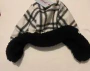 Kids Unisex Cat & Jack White & Black Plaid Hat Size One Size Fits Most NWT