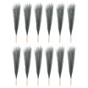 12 Pcs 17 Inch Faux Pampas Grass Artificial Boho Decor Gray