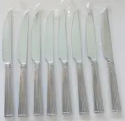 NEW Reed & Barton CRESTWOOD SET 8 Steak Knives Stainless Steel 9 3/4"