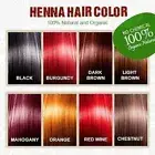 100% Organic Henna Hair Color/Dye With Gloves & Shower Cap 100g