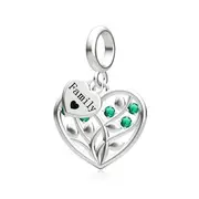 S925 Sterling Silver Mini Heart Family Tree Charm Pendant - AVILIA Designs