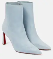 [Christian Louboutin] Christian Louboutin Condora 100 suede ankle boots AU 11 blue