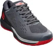 WILSON Men's Rush Pro Ace Pickler Sneaker 9.5, Ebony/Black/Wilson Red