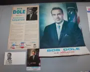 RARE Vintage Bob Dole For Senate 1968 1st Campaign Memorabilia Poster buttons ++