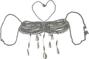 [Hailong Ming] Fashion Bra Chain, Shoulder Necklaces, Trendy Beach Jewelry for Women And Girls, Bra Chain for Show And