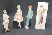 4 Handmade Paper Dolls Sewing Patterns