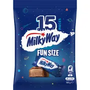 Milky Way 15 Piece Fun Size Chocolate Party Share Pack 180g