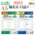 2025日誌A  A5補充頁 6孔 20孔橫線 萬用手冊內頁 活頁紙 行事曆 一天一頁 工商日誌 效率手冊 年度計劃