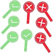 ERINGOGO 8pcs Hand Holding Foams Voting Paddle True Classroom Answer Paddle Game Judging Board Hands Student Sign Colorful Auction Reusable Answer Voting Supplies Holding Yes Board Foam