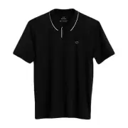 Brixton "Proper" Short Sleeve Polo Tee (Black) SU22 Collard T-Shirt