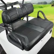 KEMIMOTOGolf Cart Front Seat Covers Gray Black For EZ-Go TXT PU Front Seats