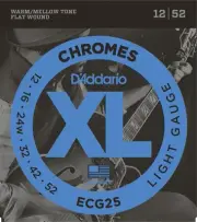 10 SETS D'Addario Chromes Flat Wound Light Electric Guitar Strings 12-52 / ECG25