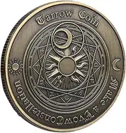 Tarot Commemorative Coin Love Divination Lucky Gift Home Decoration Crafts - Bronze, 40x3mm