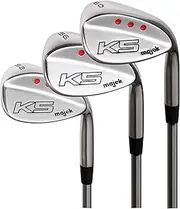 Majek Golf Senior Ladies Complete Wedge Set: 52° Gap Wedge (GW), 56° Sand Wedge (SW), 60° Lob Wedge (LW) Right Handed Ladies Flex Steel Shaft