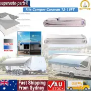 RV Awning Fabric Replacement Shading Roll Out Vinyl Fits Camper Caravan 12-16FT