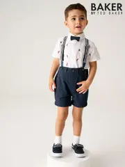 Baker by Ted Baker 3 Piece Shirt, Shorts and Braces Set (AC8267) | $64 - $71
