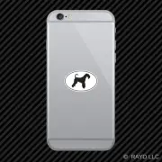 Airedale Euro Oval Cell Phone Sticker Mobile Die Cut