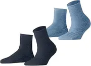 [ESPRIT] Women's Fine Mesh Multipack W SSO Cotton Plain Socks (Pack of 2)