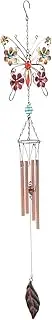 CAXUSD 1pc Wrought Iron Butterfly Wind Chime Hanging Wind Spinners Metallic Wind Spiral Dragonfly Wind Chimes Hummingbird Feeder Service Bell Mini Bells Door Bell LED Butterfly Lights