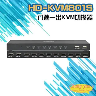 【CHANG YUN 昌運】HD-KVM801S 八進一出 4K HDMI KVM USB 切換器