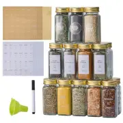 Pcs Glass Spice Jars with 576 Labels, 4oz Empty Square Spice 36