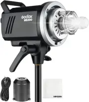 MS300 Compact Studio Flash 300W 2.4G Wireless Monolight with 150W Modeling Lamp,