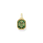 Genuine THOMAS SABO Pendant compass star green