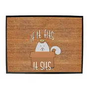 If It Fits It Sits - Funny Novelty Doormat Man Cave Floor mat