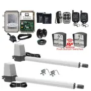 APC Double Swing Gate Opener Kit. 24v LV Gate Automation w Wireless Push Buttons