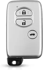 FLJKCT Uncut Smart Remote Key Shell Case Car Key Shell with Inside Blade,for Toyota Land Cruiser Prado Prius Land Avalon