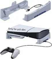Horizontal Stand for PS5 Slim Console Only PS5 Slim Base Stand with 4 USB Port