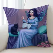 Fantasy Art Ariadne Princess Cat Fairy Cushion Cover