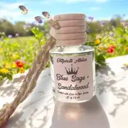 Blue Sage + Sandalwood Hanging Car Diffuser – Lavender, Bergamot & Woodsy Scent