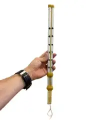 Double-Piped Flute Oriental Musical Instrument Majouz Aluminium 17.5"