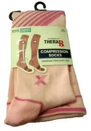 Knee High Compression Socks By TheraRX, Mild Compression, X/XL, First Aid Print