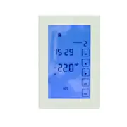 Radiant GTSS-DUAL-V Glass Fronted Dual Purpose Thermostat & Timer Switch - Vertical - Silver