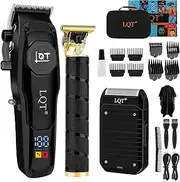 LQT Hair Clippers for Men,3 In1 Cordless Beard Trimmer Electric Shavers,T-Blade Barber Clippers and Trimmer Set,Electric Hair Cut Machines,Men’s Grooming Kit for Gifts,for Home, Barber